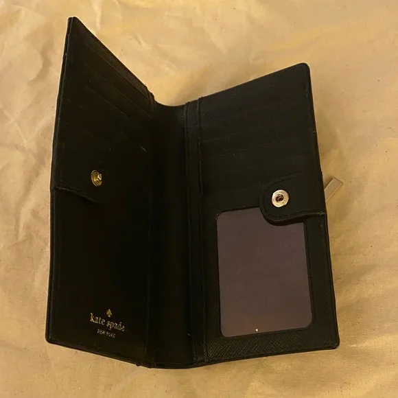 Kate Spade Black Floral Wallet - Picture 3 of 6